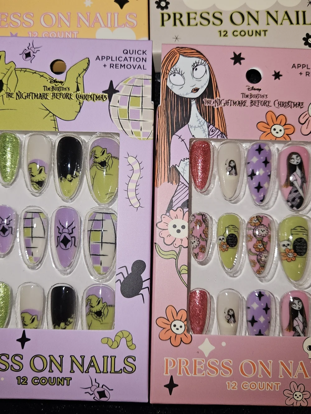 Disney The Nightmare Before Christmas Press-On Nails – 4 Pack Set
